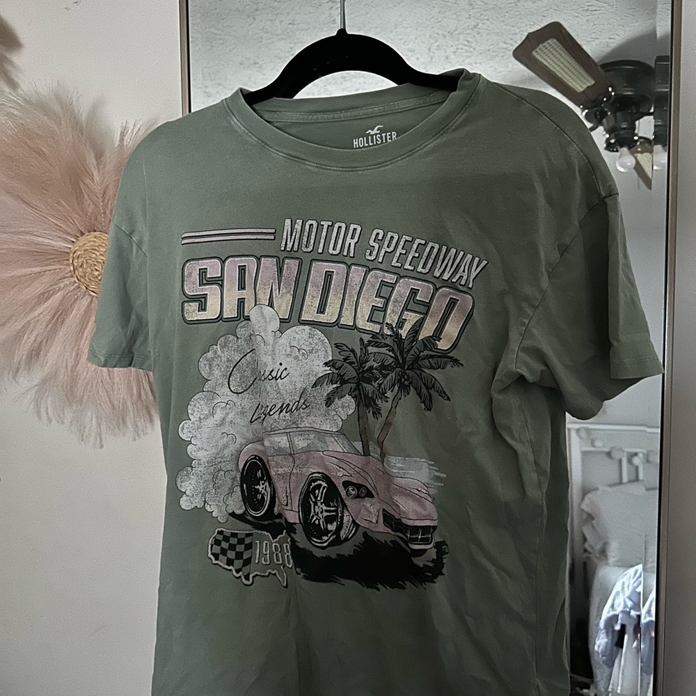 Hollister Olive San Diego Speedway Tee